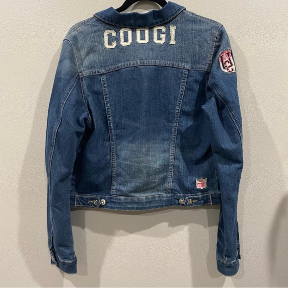 Coogi Embroidered Denim Patch Jacket Dark Blue Large - Picture 10 of 11